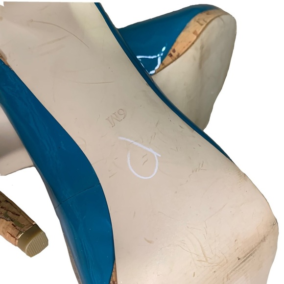 Talbot TEAL AND CORE WITH METALLIC ACCENT HEELS SIZE 6 - Picture 8 of 9